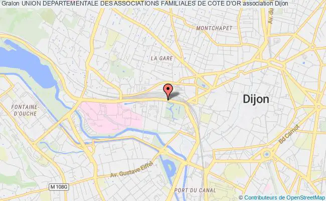 plan association Union Departementale Des Associations Familiales De Cote D'or Dijon