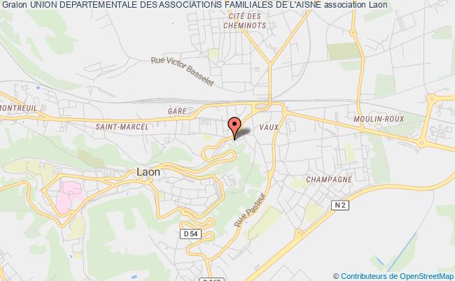 plan association Union Departementale Des Associations Familiales De L'aisne Laon