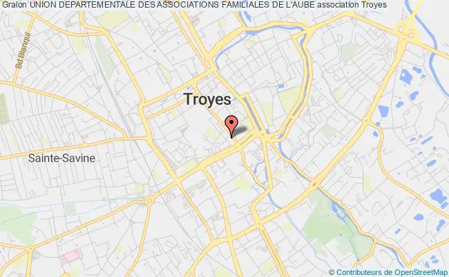plan association Union Departementale Des Associations Familiales De L'aube Troyes