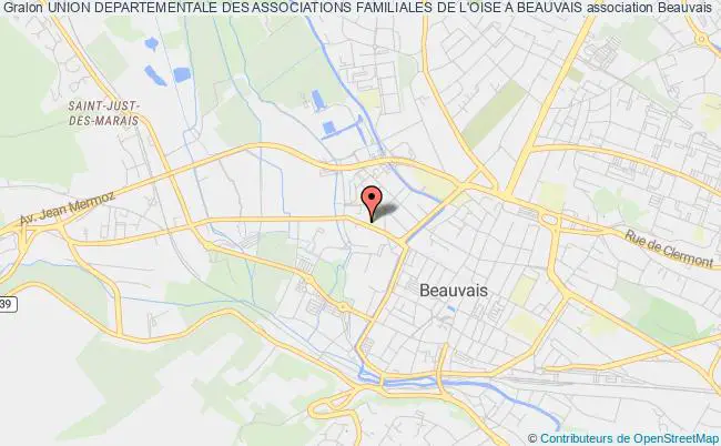 plan association Union Departementale Des Associations Familiales De L'oise A Beauvais Beauvais
