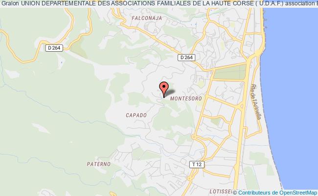 plan association Union Departementale Des Associations Familiales De La Haute Corse ( U.d.a.f.) Bastia