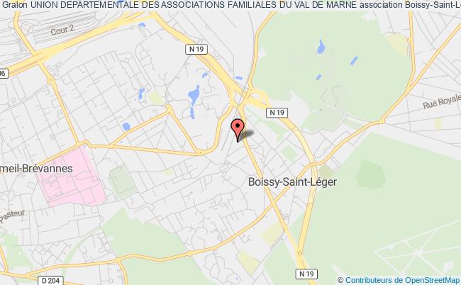 plan association Union Departementale Des Associations Familiales Du Val De Marne Boissy-Saint-Léger