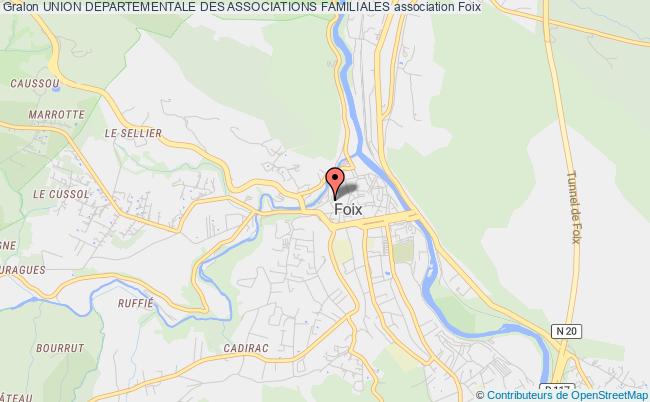 plan association Union Departementale Des Associations Familiales Foix