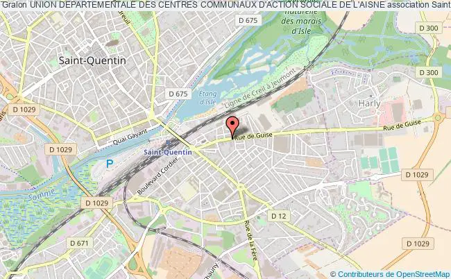 plan association Union Departementale Des Centres Communaux D'action Sociale De L'aisne Saint-Quentin