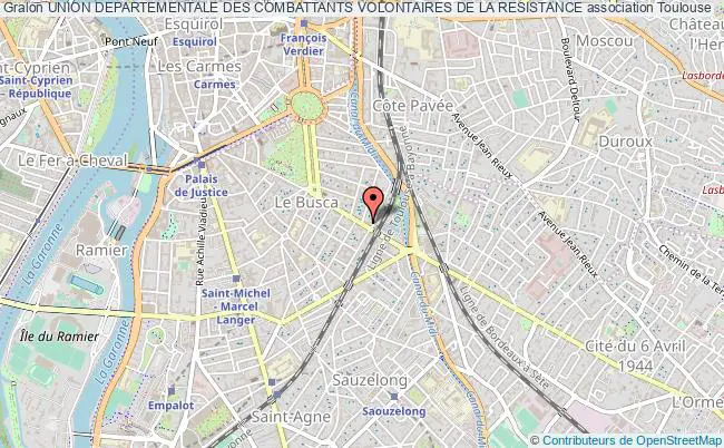 plan association Union Departementale Des Combattants Volontaires De La Resistance Toulouse