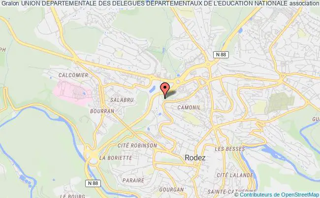 plan association Union Departementale Des Delegues Departementaux De L'education Nationale Rodez