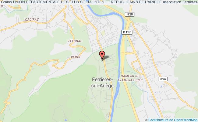 plan association Union Departementale Des Elus Socialistes Et Republicains De L'ariege Ferrières-sur-Ariège