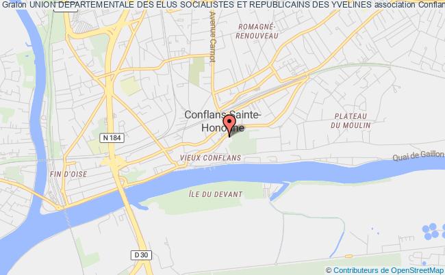 plan association Union Departementale Des Elus Socialistes Et Republicains Des Yvelines Conflans-Sainte-Honorine