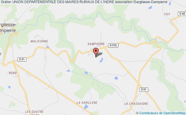 plan association Union Departementale Des Maires Ruraux De L'indre Gargilesse-Dampierre