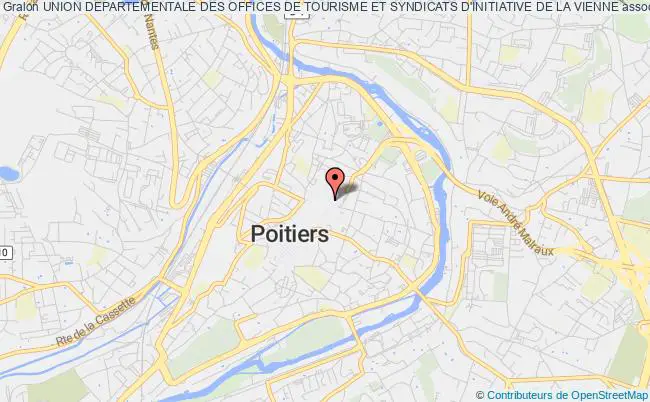 plan association Union Departementale Des Offices De Tourisme Et Syndicats D'initiative De La Vienne Poitiers