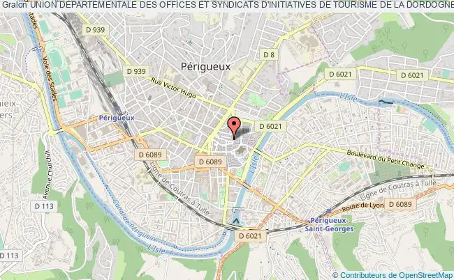 plan association Union Departementale Des Offices Et Syndicats D'initiatives De Tourisme De La Dordogne Périgueux