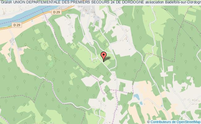 plan association Union Departementale Des Premiers Secours 24 De Dordogne Badefols-sur-Dordogne