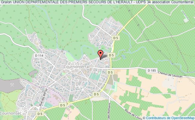 plan association Union Departementale Des Premiers Secours De L'herault - Udps 34 Cournonterral