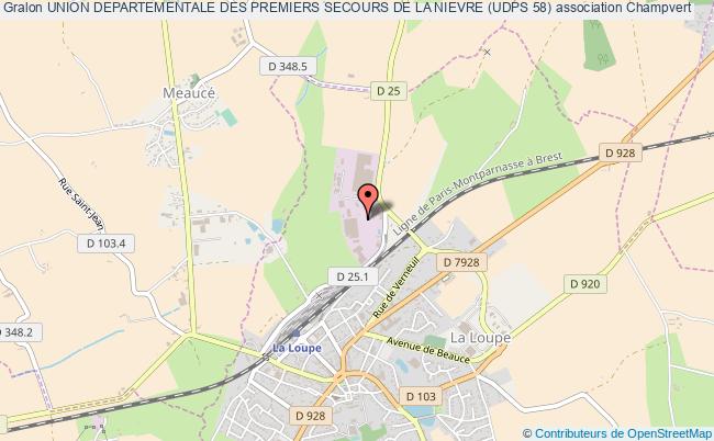 plan association Union Departementale Des Premiers Secours De La Nievre (udps 58) Champvert