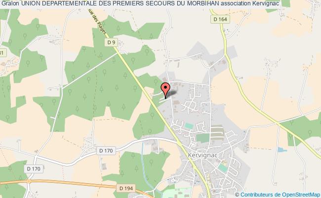 plan association Union Departementale Des Premiers Secours Du Morbihan Kervignac