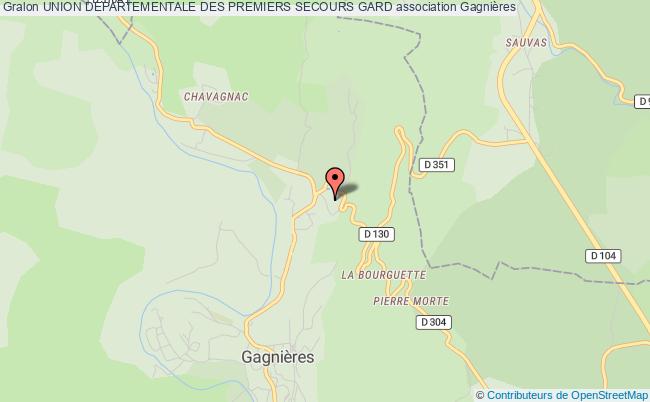 plan association Union Departementale Des Premiers Secours Gard Gagnières