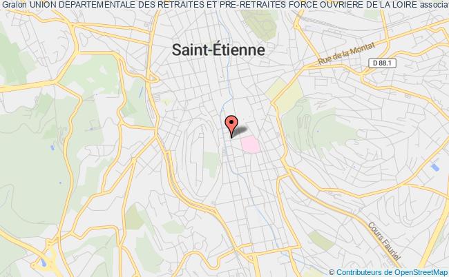plan association Union Departementale Des Retraites Et Pre-retraites Force Ouvriere De La Loire Saint-Étienne