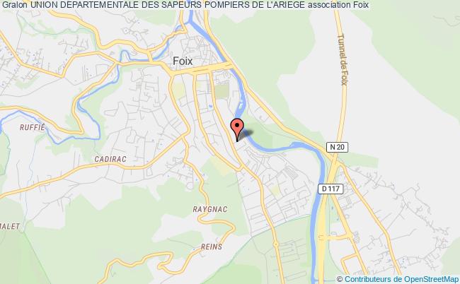 plan association Union Departementale Des Sapeurs Pompiers De L'ariege Foix