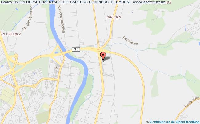 plan association Union Departementale Des Sapeurs Pompiers De L'yonne Auxerre
