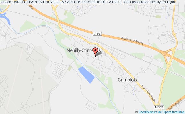 plan association Union Departementale Des Sapeurs Pompiers De La Cote D'or Neuilly-lès-Dijon