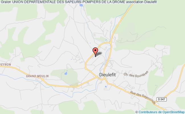 plan association Union Departementale Des Sapeurs-pompiers De La Drome Dieulefit