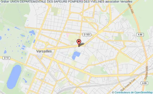 plan association Union Departementale Des Sapeurs Pompiers Des Yvelines Versailles