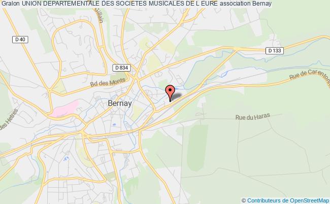 plan association Union Departementale Des Societes Musicales De L Eure Bernay