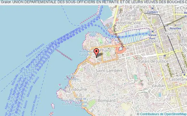 plan association Union Departementale Des Sous-officiers En Retraite Et De Leurs Veuves Des Bouches-du-rhone (unsor-udsor 13) Marseille