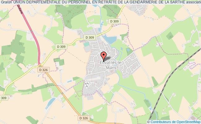 plan association Union Departementale Du Personnel En Retraite De La Gendarmerie De La Sarthe Étival-lès-le-Mans