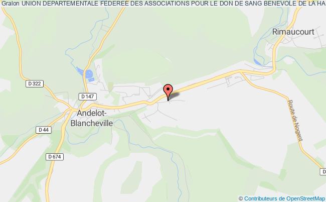 plan association Union Departementale Federee Des Associations Pour Le Don De Sang Benevole De La Haute-marne Andelot-Blancheville