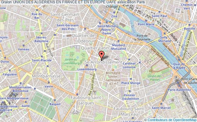 plan association Union Des Algeriens En France Et En Europe Uafe Paris