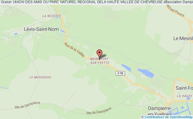 plan association Union Des Amis Du Parc Naturel Regional Dela Haute Vallee De Chevreuse Dampierre-en-Yvelines