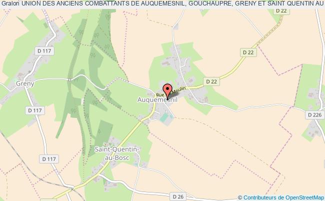 plan association Union Des Anciens Combattants De Auquemesnil, Gouchaupre, Greny Et Saint Quentin Au Bosc Auquemesnil