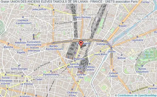 plan association Union Des Anciens ÉlÈves Tamouls De Sri Lanka - France - Uaets Paris