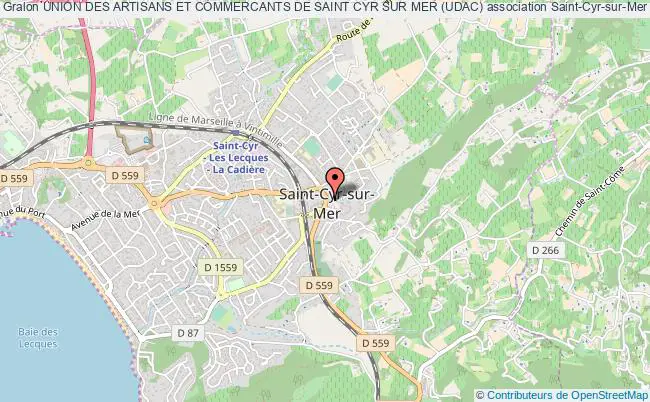 plan association Union Des Artisans Et Commercants De Saint Cyr Sur Mer (udac) Saint-Cyr-sur-Mer