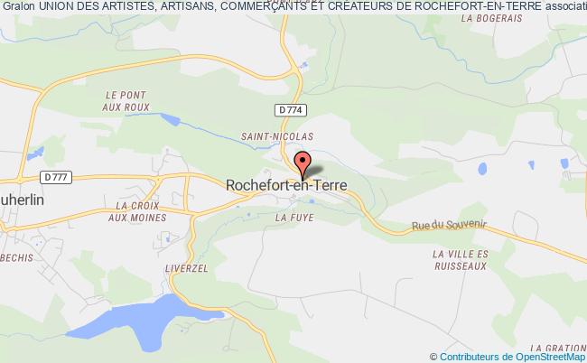 plan association Union Des Artistes, Artisans, CommerÇants Et CrÉateurs De Rochefort-en-terre Rochefort-en-Terre