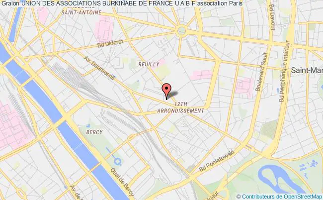 plan association Union Des Associations Burkinabe De France U A B F Paris