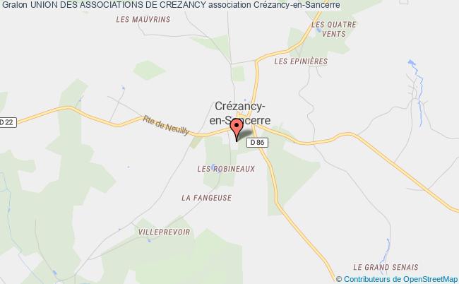 plan association Union Des Associations De Crezancy Crézancy-en-Sancerre