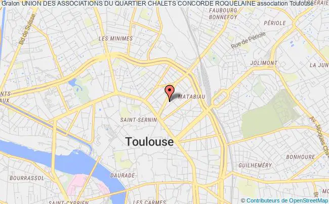 plan association Union Des Associations Du Quartier Chalets Concorde Roquelaine Toulouse