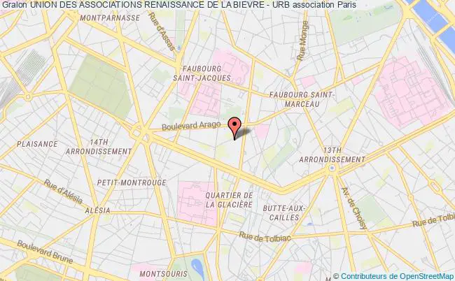 plan association Union Des Associations Renaissance De La Bievre - Urb Paris