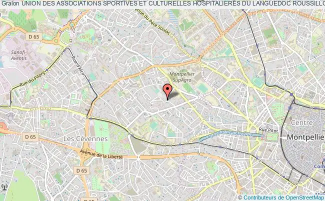 plan association Union Des Associations Sportives Et Culturelles Hospitalieres Du Languedoc Roussillon Montpellier