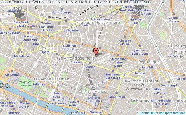 plan association Union Des Cafes, Hotels Et Restaurants De Paris Centre Paris