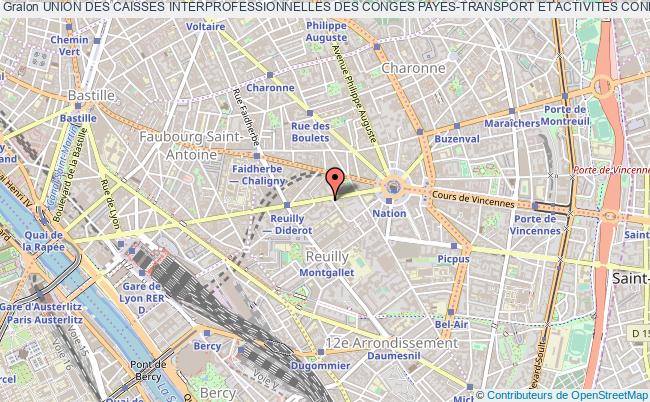 plan association Union Des Caisses Interprofessionnelles Des Conges Payes-transport Et Activites Connexes (ucicp) Paris