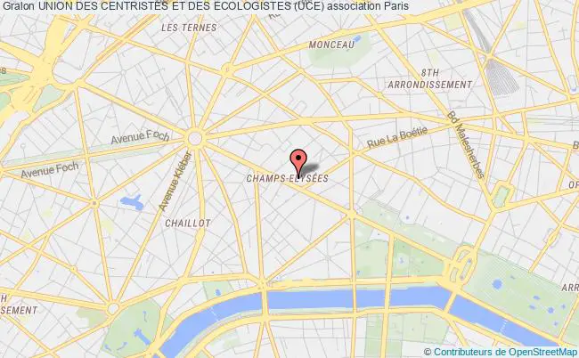 plan association Union Des Centristes Et Des Ecologistes (uce) Paris