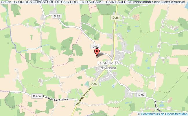 plan association Union Des Chasseurs De Saint Didier D'aussiat - Saint Sulpice Saint-Didier-d'Aussiat