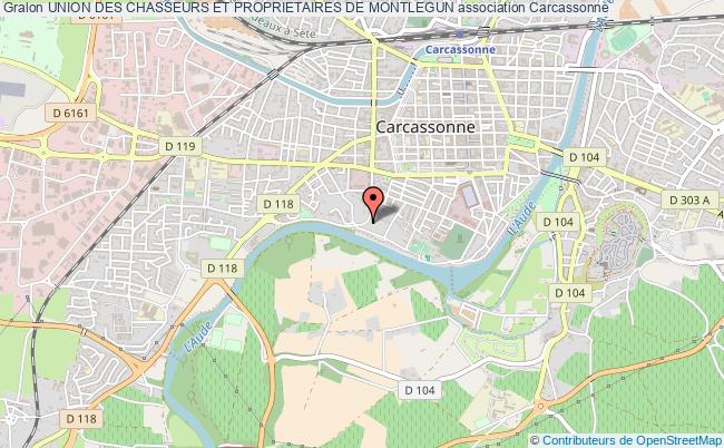 plan association Union Des Chasseurs Et Proprietaires De Montlegun Carcassonne
