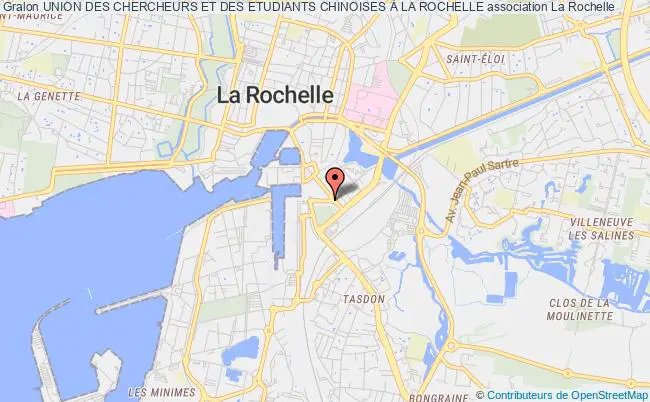 plan association Union Des Chercheurs Et Des Etudiants Chinoises À La Rochelle Rochelle