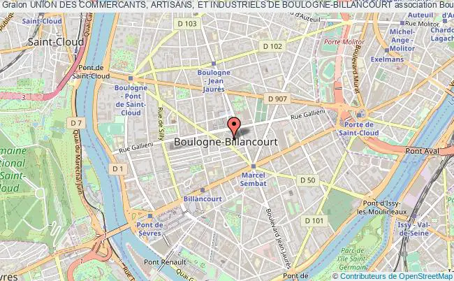 plan association Union Des Commercants, Artisans, Et Industriels De Boulogne-billancourt Boulogne-Billancourt