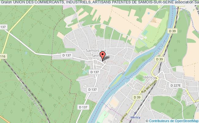 plan association Union Des Commercants, Industriels, Artisans Patentes De Samois-sur-seine Samois-sur-Seine