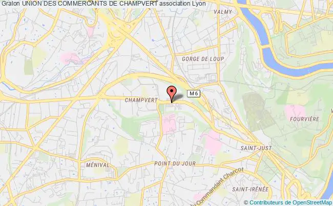 plan association Union Des Commercants De Champvert Lyon 5e Arrondissement